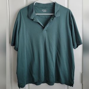 Untuckit Shirt Men's Extra Large Green Stretch Short Sleeve Polo